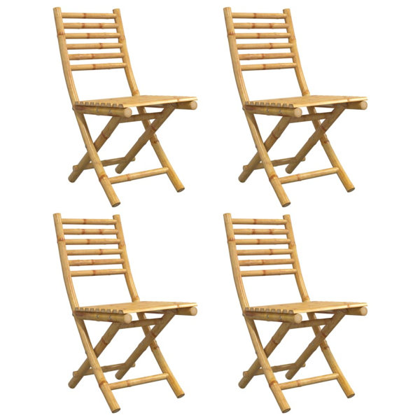 Sansibar Home Vidaxl Gartenstühle 4 Stk. Klappbar 43X54x88 Cm Bambus